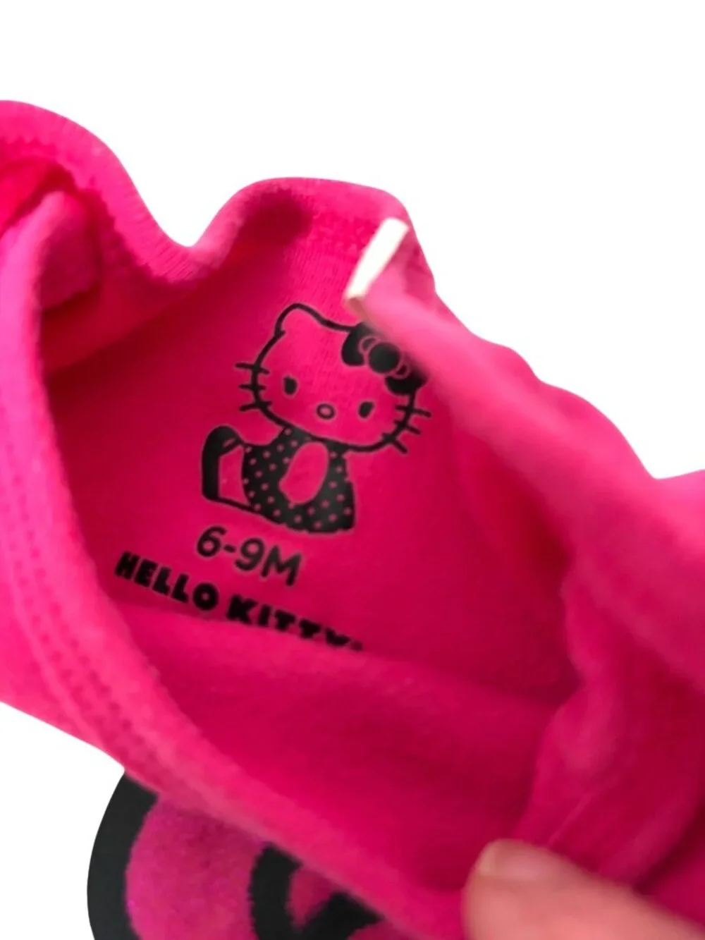 Hello Kitty girls infant baby Size 6 9 Months pink 1 piece bodysuit short sleeve